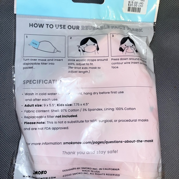 UO Urban Outfitters Reusable Face Mask NWT - Picture 2 of 2